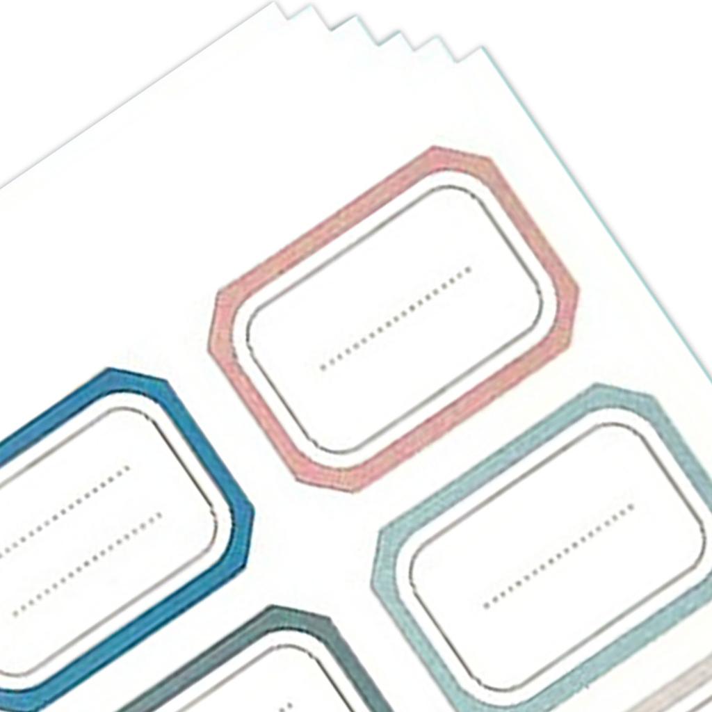 6 Sheets Name Sticker Self Adhesive Large Size Colorfast Versatile Easy Labeling Name Tag Stickers