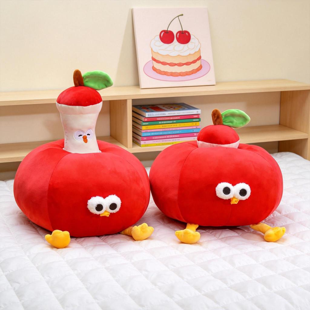 Apple Chick Plush Toy With Pp Cotton Fill For Kids Birthday Gift