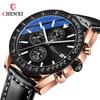 Stylish Men's Chronograph Watch, Stylish and Stylish, Waterproof, Popular Brand, Quartz Analog Watch, Black, ChenXi-G960