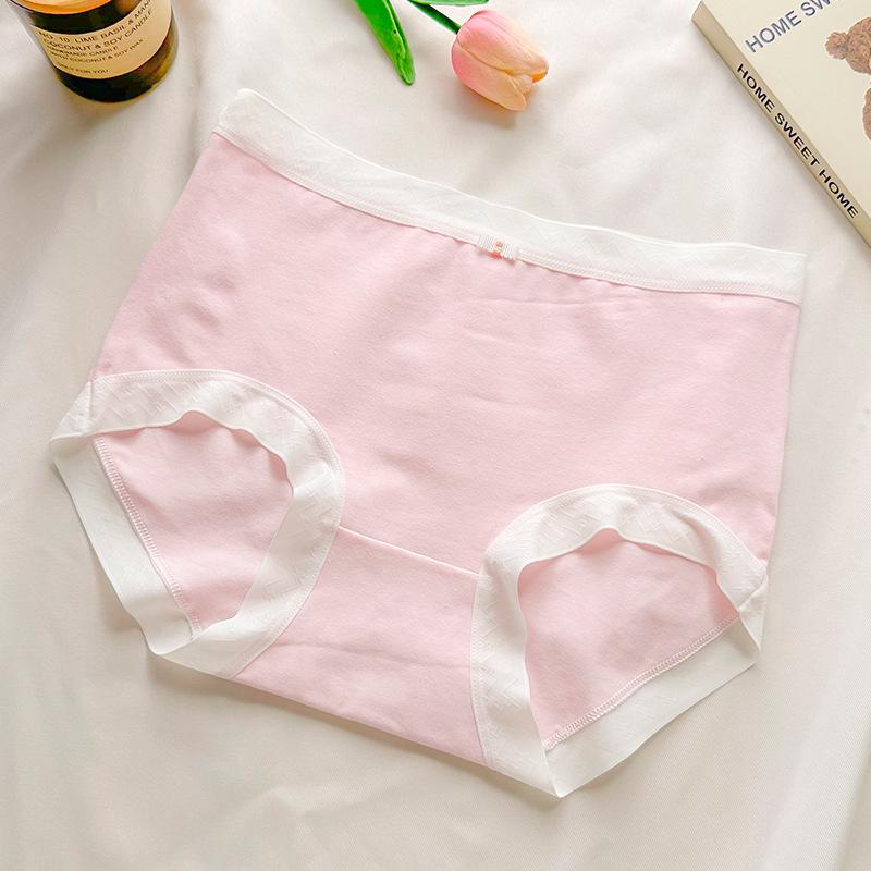 7A Antibacterial Girls' Seamless Macaron Color Briefs with Breathable Pure Cotton Crotch