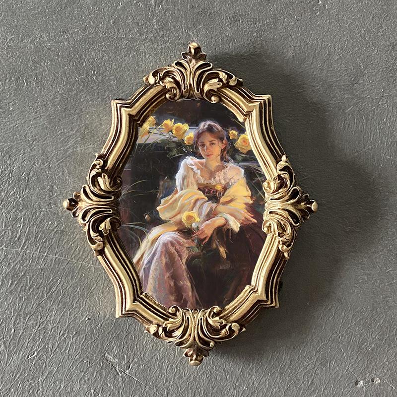 12*17cm European and American Retro Photo Wall Resin Photo Frame Wall Hanging Home Living Room Bedroom Picture Frame
