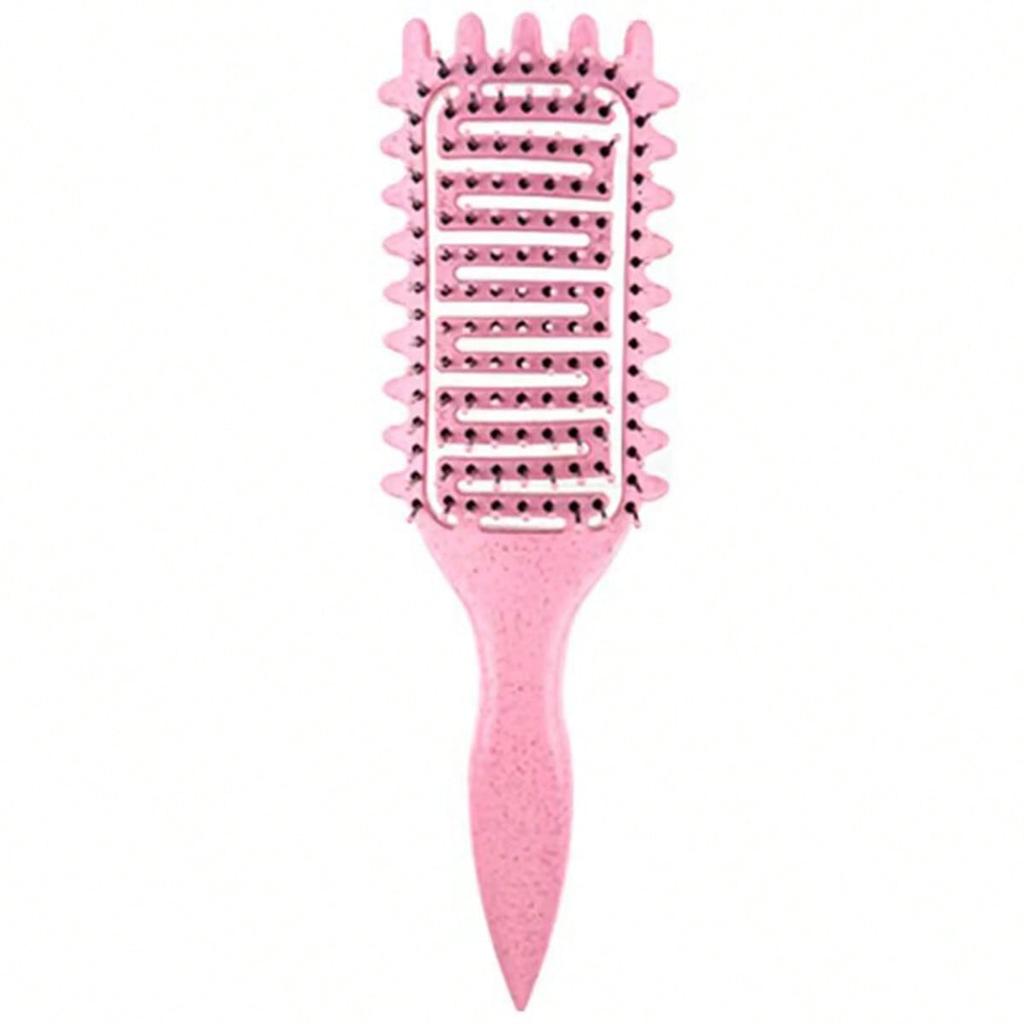 Portable Curly Hair Styling Brush, Detangling & Volumizing Comb for All Hair Types