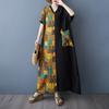 DIMANAF New Women 2025 Plus Size Summer Long Casual Dress Loose Linen Vintage Basic Maxi Dress 9849