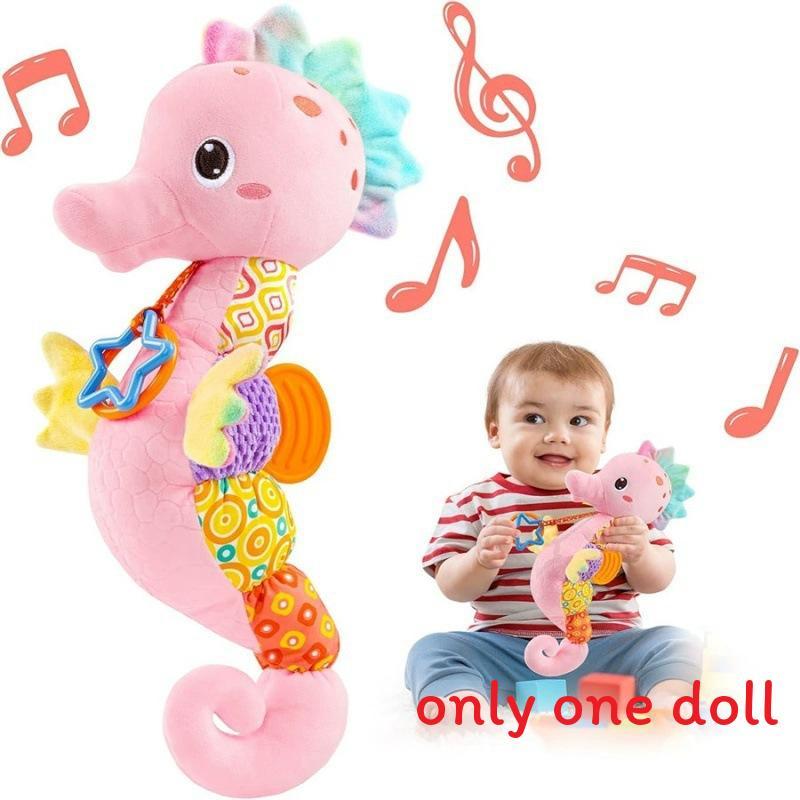 

Sozzy Marine Animal Plush Music Toy With Hanging Feature For Infant Learning And Development рожевий