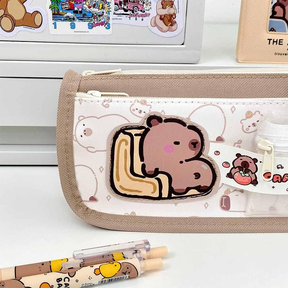 Capybara Pencil Case Multilayer Stationery Bag Multifunctional Stationery Storing Bag  Gift