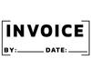 Printtoo Invoice Self Inking Rubber Stamp Pre-Inked Office Stamp- Home Office Business Stationery, 47 X 20 Mm