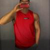 Muscleguys Men’s Professional Gym Bodybuilding Tank Top Breathable Comfortable Sleeveless T-shirt Fitness Vest Skin-friendly Soft Singlet