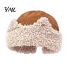 Cold Weather Hat Cat Ear Sherpa Fleece for Women, Windproof Winter Protection Cozy Thermal Hat, Thick Warm Fuzzy Skull Cap Outdoor Cycling Autumn