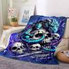 1pc Dragon Skulls Lightweight Flannel Blanket, Comfortable and Warm Blanket, for Office and Camping Sofa Bed, Livingroom192