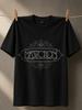 Mastodon Gothic Logo With Ornate Circular Smoky Gray Linework Moody Progressive Metal Theme Unisex Unisex All TShirt