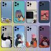 Cute Penguin Phone Case For iPhone 16,15,14,13,12,11,Mini,Pro,SE,MAX White Matte Shockproof Cover