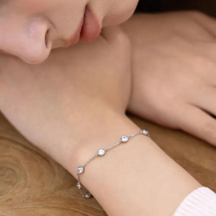 (Silver 925) Bezel Line Bracelet BR2301