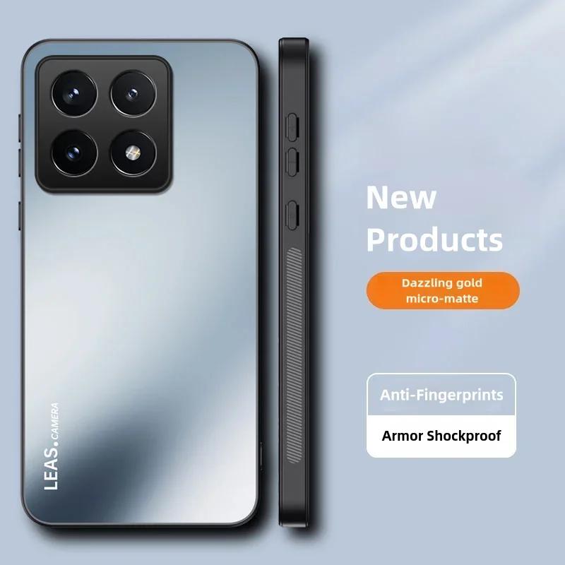 Custodia in Vetro Satinato AG per Xiaomi 15T 14T Pro Mi15T Poco M7 Pro Cover Protettiva Opaca per Fotocamera per Xiaomi 17 Pro Max 17Pro Coque