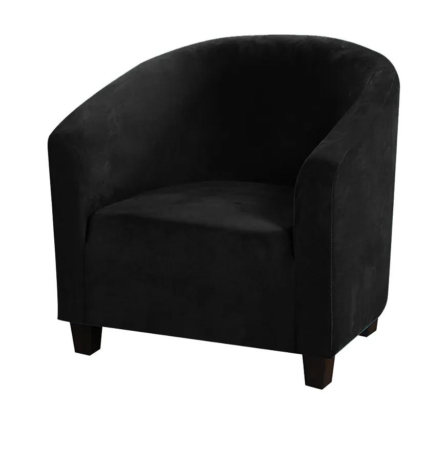 Velvet Club Chair Covers For Armchairs Stretch Sofa Slipcovers Removable Sofa Couch Cover For Bar Counter Living Room Reception