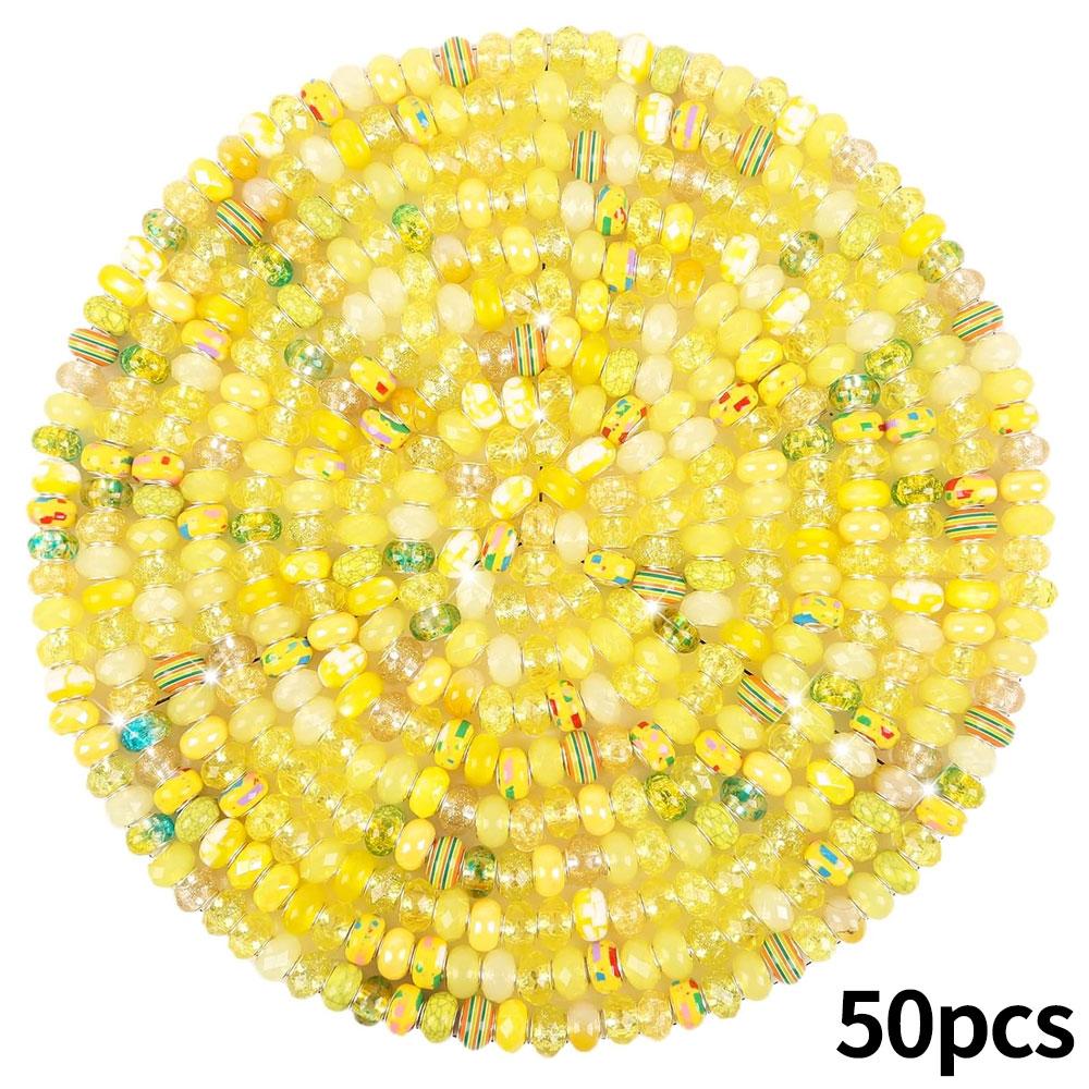 Mărgele cu găuri mari în stil european de rășină 30/50/100, margele distanțiere pentru producția de bijuterii, diverse margele mari europene libere și colorate