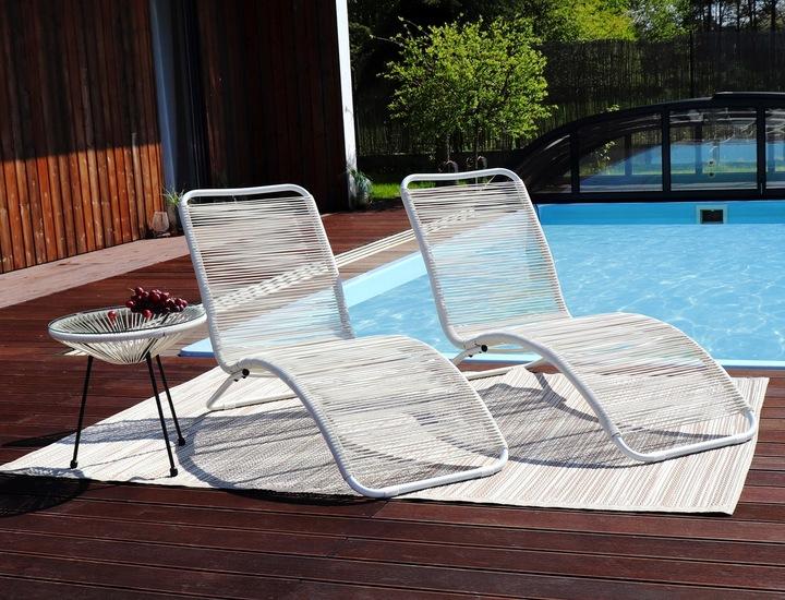 Leżak Ogrodowy Acapulco Żyłkowy Na Taras Balkon Ogród Duży I Solidny