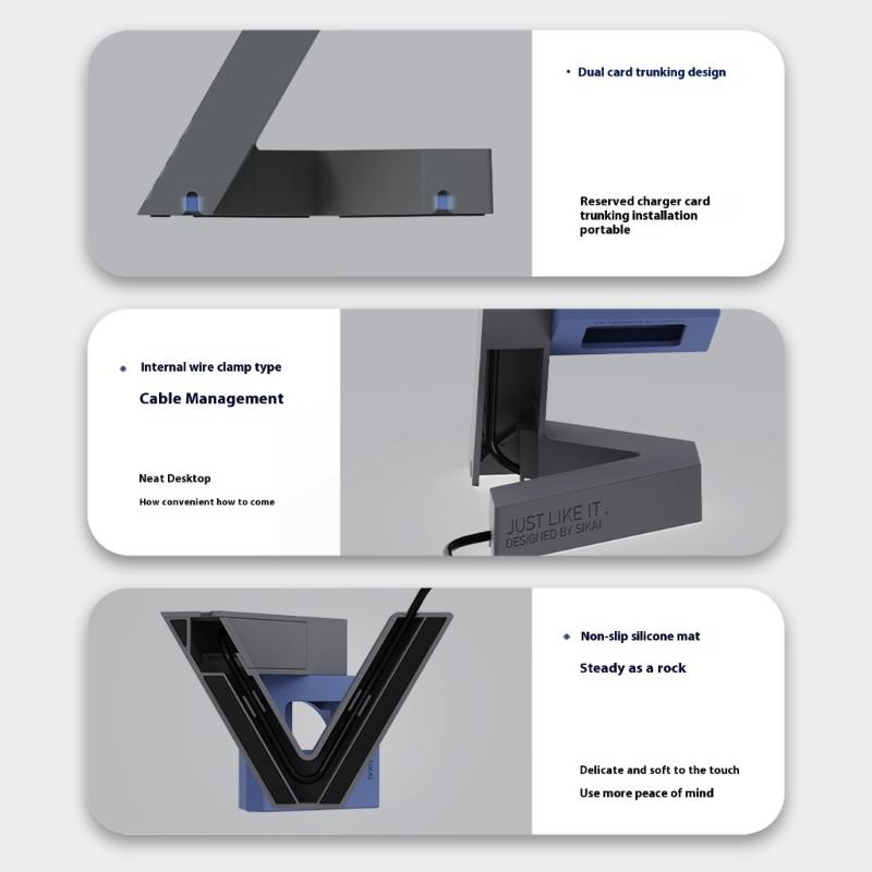 Double Slot Charging Station Suitable For Watch Featuring Nonslip Base Soft Touching Finish And Stable Device Placement