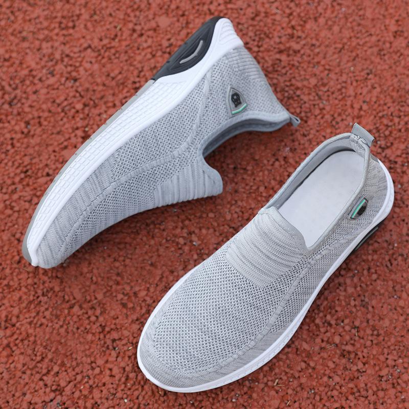 

2024 мужская обувь новая повседневная обувь мягкая подошва дышащая обувь беговые кроссовки спортивная обувь мужская 44 серый