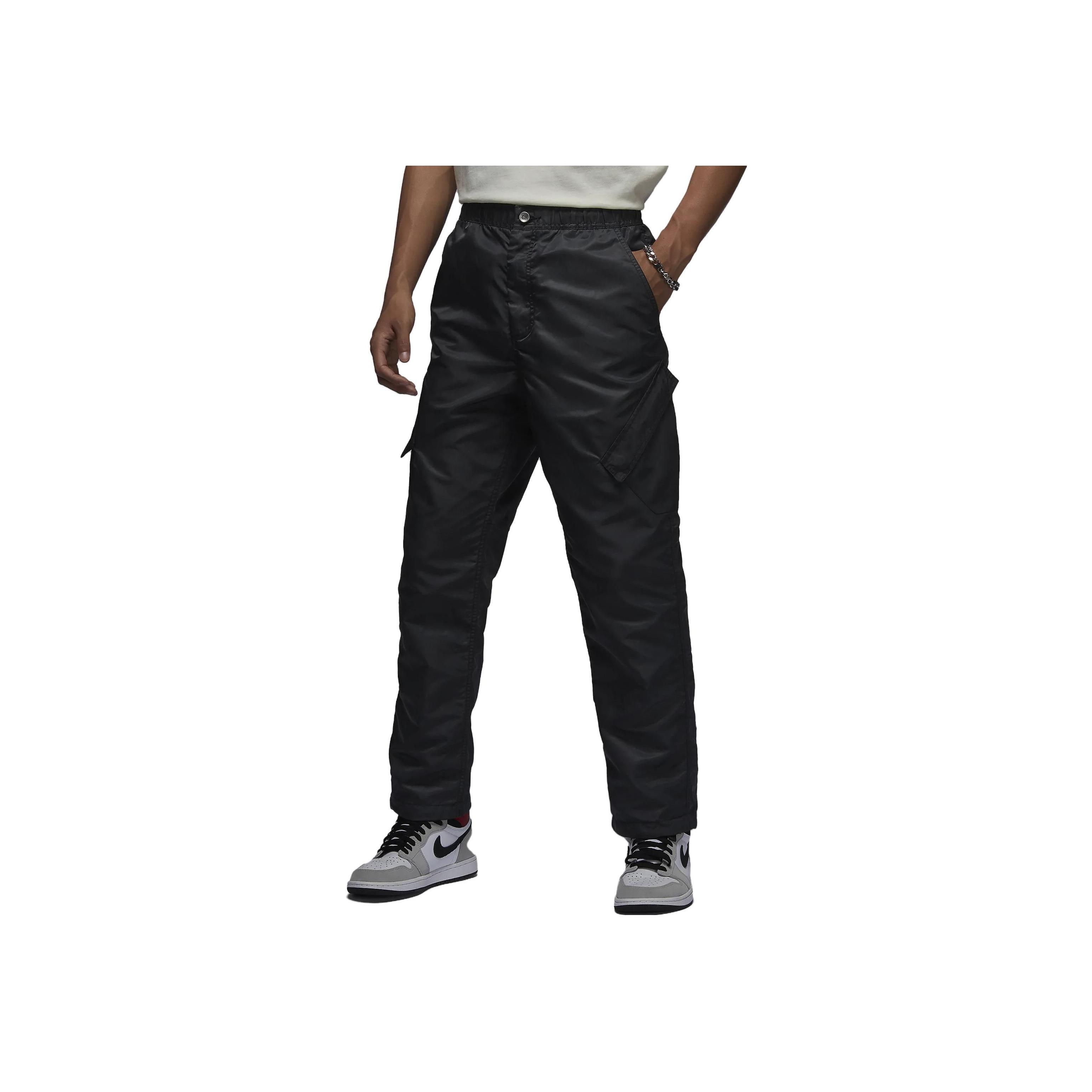 

Мужские повседневные прямые брюки с однотонным логотипом Jordan, черные FD7392-045 XXL