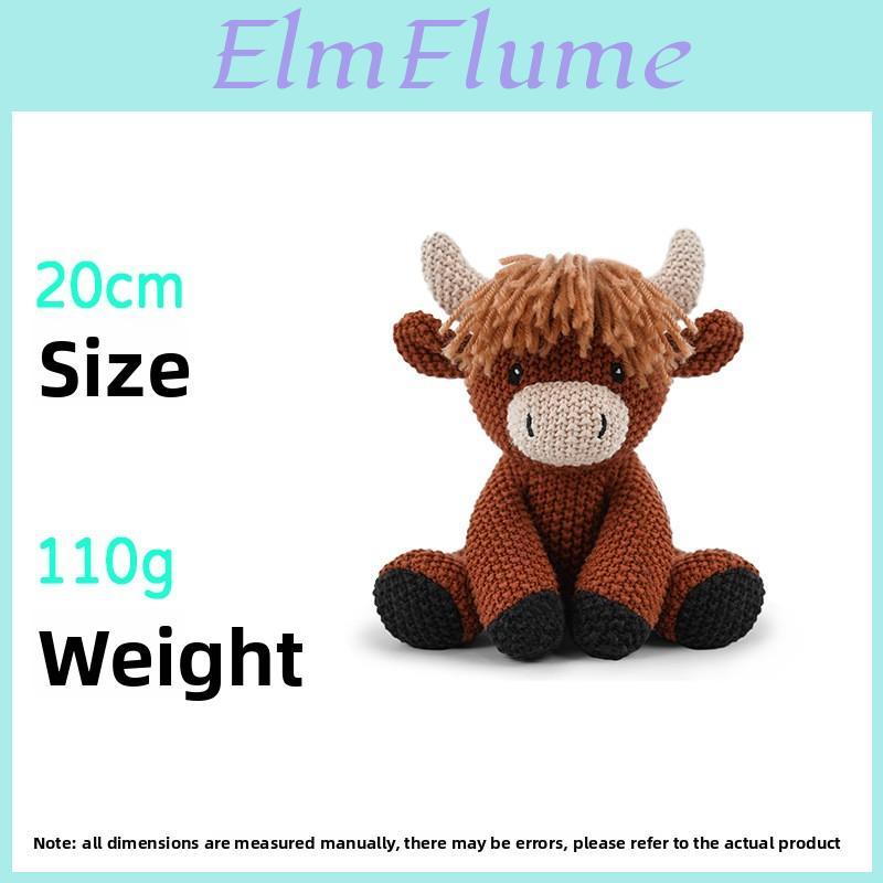 Brinquedo de Pelúcia Elefante de Tricô Para Bebê Conforto Presente Para Crianças