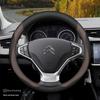 Leather Car Steering Wheel Cover for Citroen C3 C4X C5X C5 Aircross e-Berlingo C4   2024 2025 Auto Interior Accessories