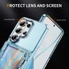 Folding Slot Card Holder Transparent Case For Samsung S26 Ultra S25 Plus S24 S23 Clear Wallet Stand Shockproof Acrylic PC Cover