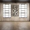 Metal Flower Wall Decor Framed Floral Art, Modern Minimalist Design for Home