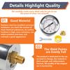 Car Gauge 0-15psi Liquid Filled Pressure Gauge 1/8NPT 3/8NPT Connector Pointer Meter Stainless Steel Case Multifunctional Tool