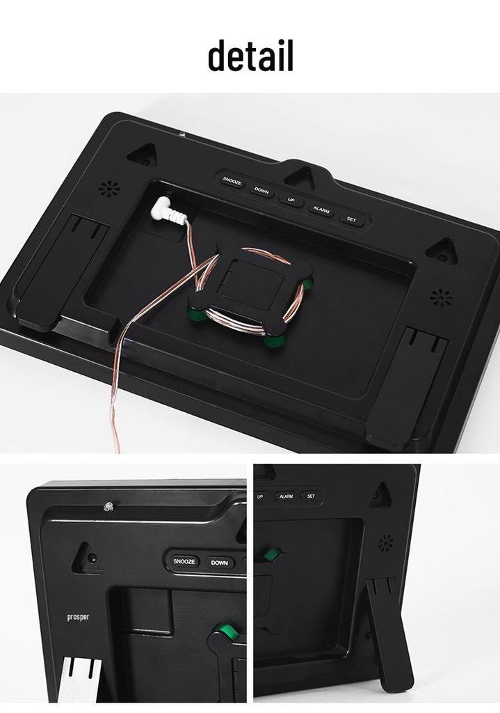 Multifunctional Large Screen Clock: Wall & Tabletop Use, Simple Style for Living Room with Alarm 0717