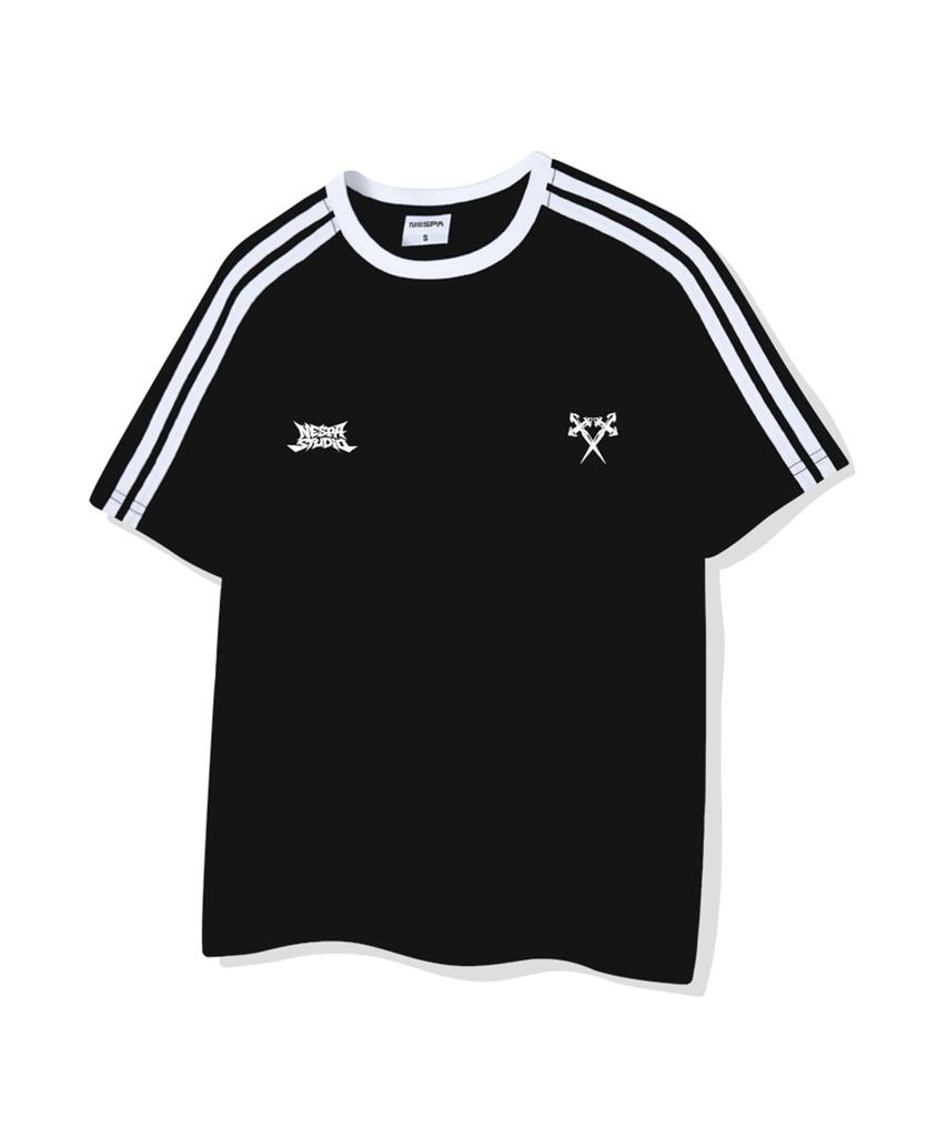 Neseupaseutyudio Dual Blade Oversized Track Short Sleeve T-Shirt 4 Colors [Nsse_3002]