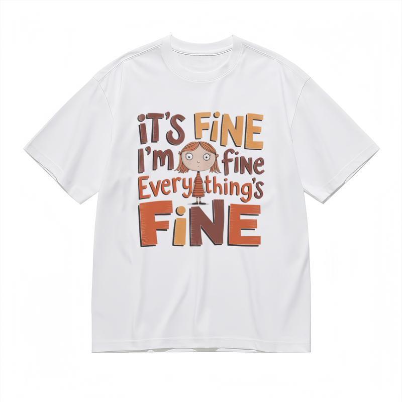 

Men s Soft Fashion Classic T-Shirt Positive Affirmation Hand Drawn Print Tee 4XL