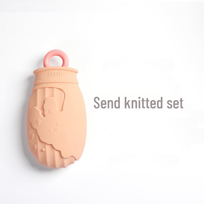 Bolsa de Água Quente e Aquecedor de Mãos de Silicone com Desenho Animado - Antiexplosão, Pelúcia, Fofo, Pequeno