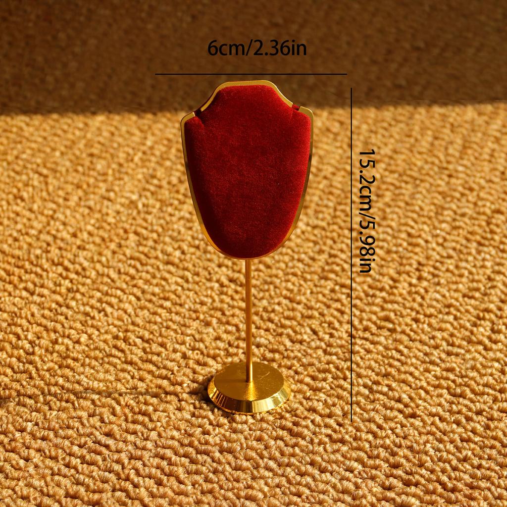 Vintage Resin Velvet Jewelry Display Stand Retro Necklace Bracelet Earring Pendant Display Props Holder Classic Jewelry Stand