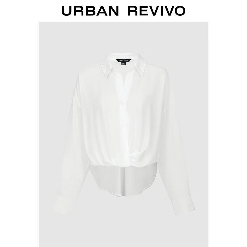 

UR Women s Autumn Twist Knot Irregular Hem Blouse S
