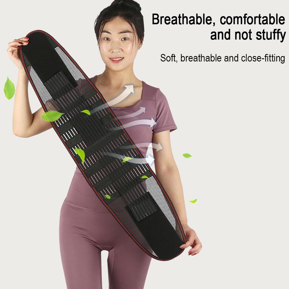 Verstellbarer Taillentrainer-Gürtel für Männer und Frauen, untere Rückenstütze, Wirbelsäulenstütze, Taillengürtel, orthopädisches, atmungsaktives Lendenkorsett