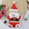 Adorable Red Christmas Santa Claus Pet Costume Outfit For Dogs And Cats With Hat And Cape