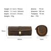 Vintage Genuine Leather 3 Slot Watch Roll Travel Case Portable Watch Display Case Watch Storage Organizer Box Men Gift