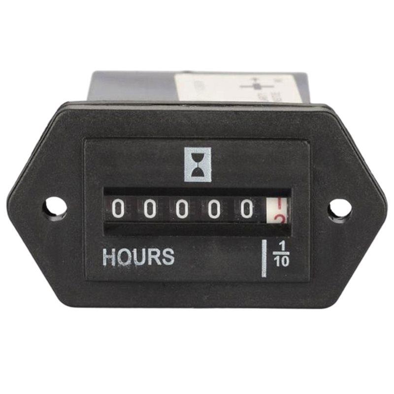 AT19-SYS-1 DC 10V-80V Hour Meter Rectangle Sealed For Engineering Vehicle Generator Meter
