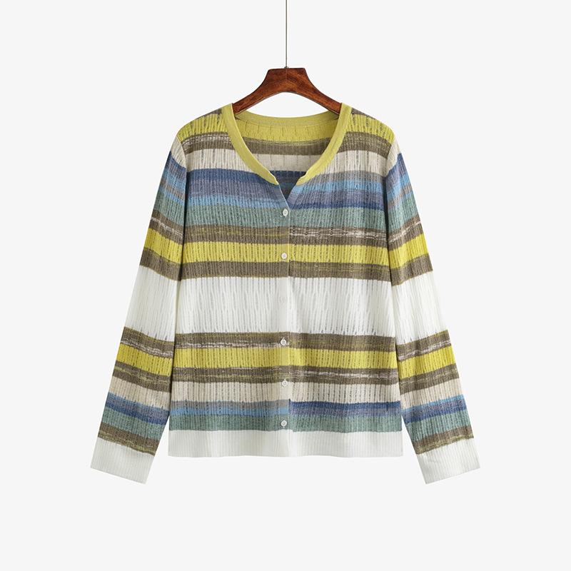 

Женский свитер-кардиган свободного кроя с круглым вырезом и длинными рукавами больших размеров XXL