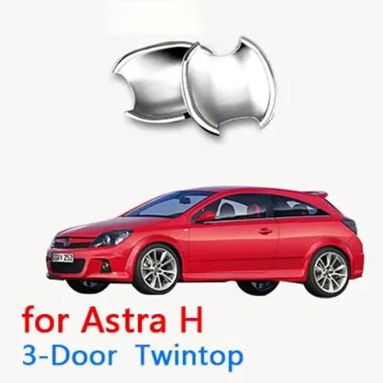 For Opel Holden Vauxhall Astra H Luxurious Chrome Door Handle 5-Door 3-Door Wagon Car Covers Accessories Stickers Car Styling