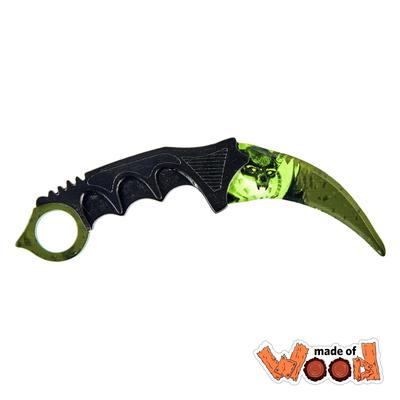 CS:GO Деревянный нож Karambit Green Devil, Maskbro, деревянный нож, из дерева, для любителей CounterStrike Global Offensive