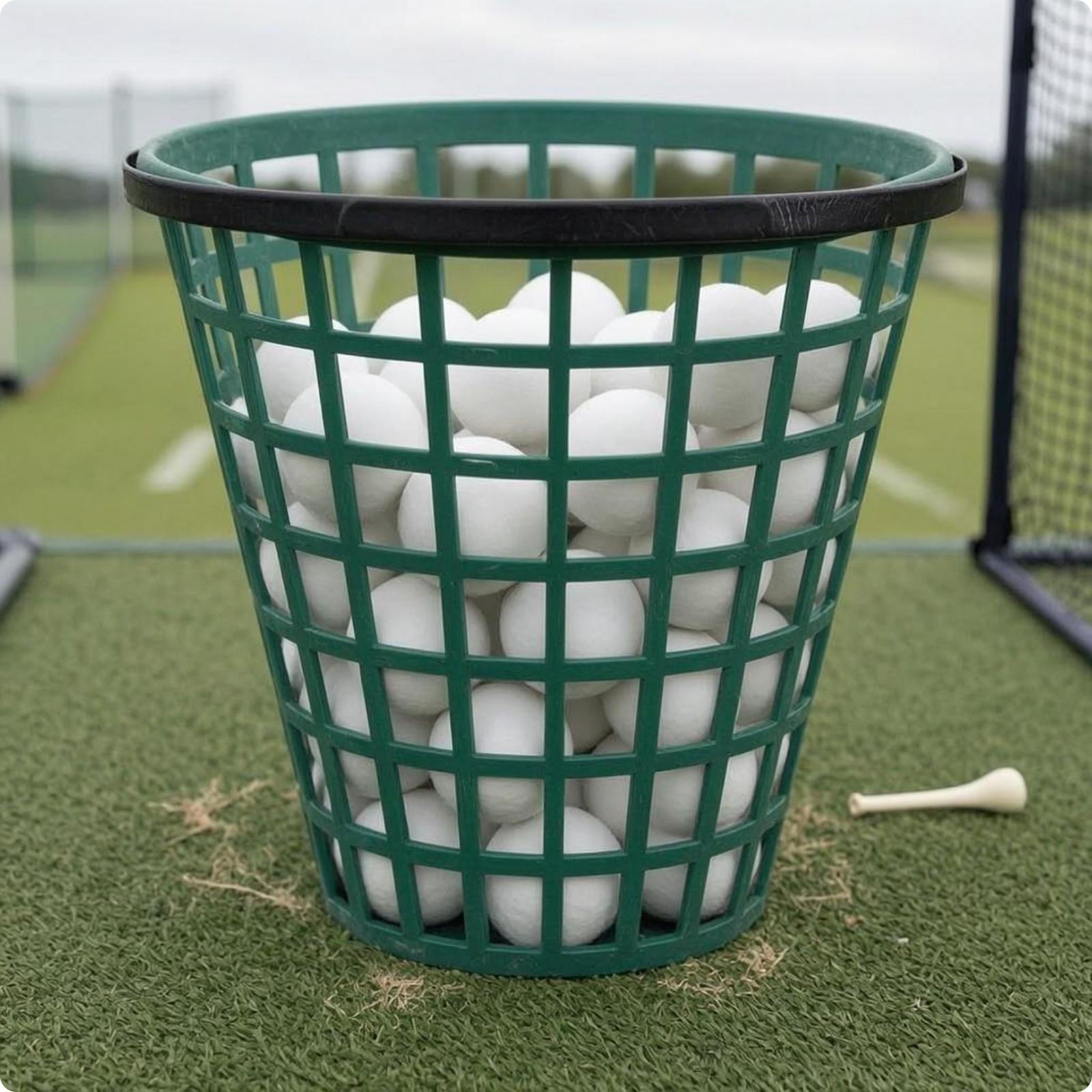 Golf Ball Basket Perforated Lattice OpenTop for Driving Range 100 Balls