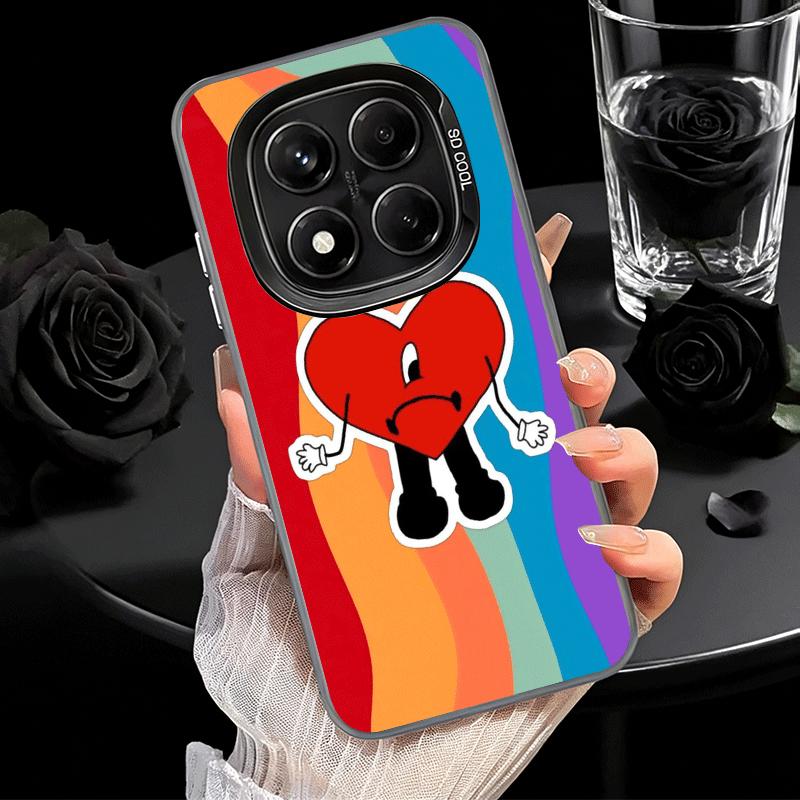 Bad Bunny Heart Shockproof Phone Case for Xiaomi Redmi Note 15 14 13 12 Pro Plus 11 11S 11T 5G Cover Anti Fall Fundas