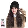 2025 Women's Fashion Knit Hat with Integrated Wig and Hairband for Autumn/Winter
