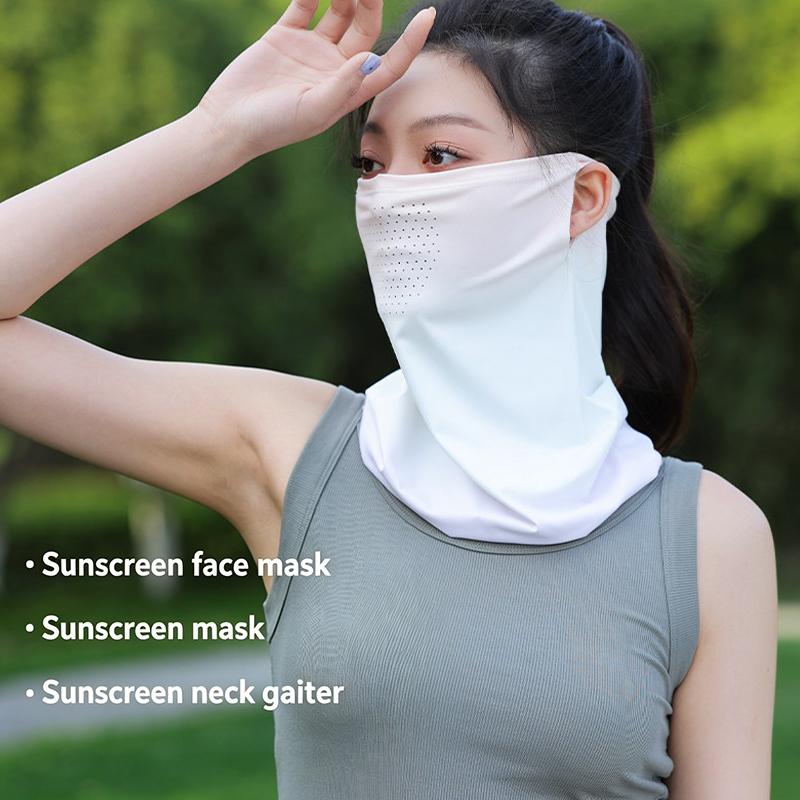 Gradient Colors Breathable Soft Ice Silk Uv Sun Protection Face Mask Summer Outdoor Cycling Hiking Unisex Face Scarf