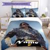 3pcs Custom Name Michael Jackson Bedding Set Duvet Cover Closure Includes 1 Duvet Cover & 2 Pillowcases, Soft and Comfortable for All Seasons.