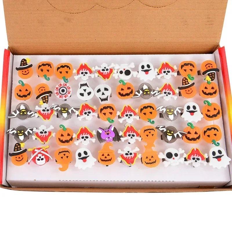 Halloween Light Up Rings Halloween Party Favors Light Up Toys Luminous Flash Finger LED Ringfor Kids Adults Photography Props