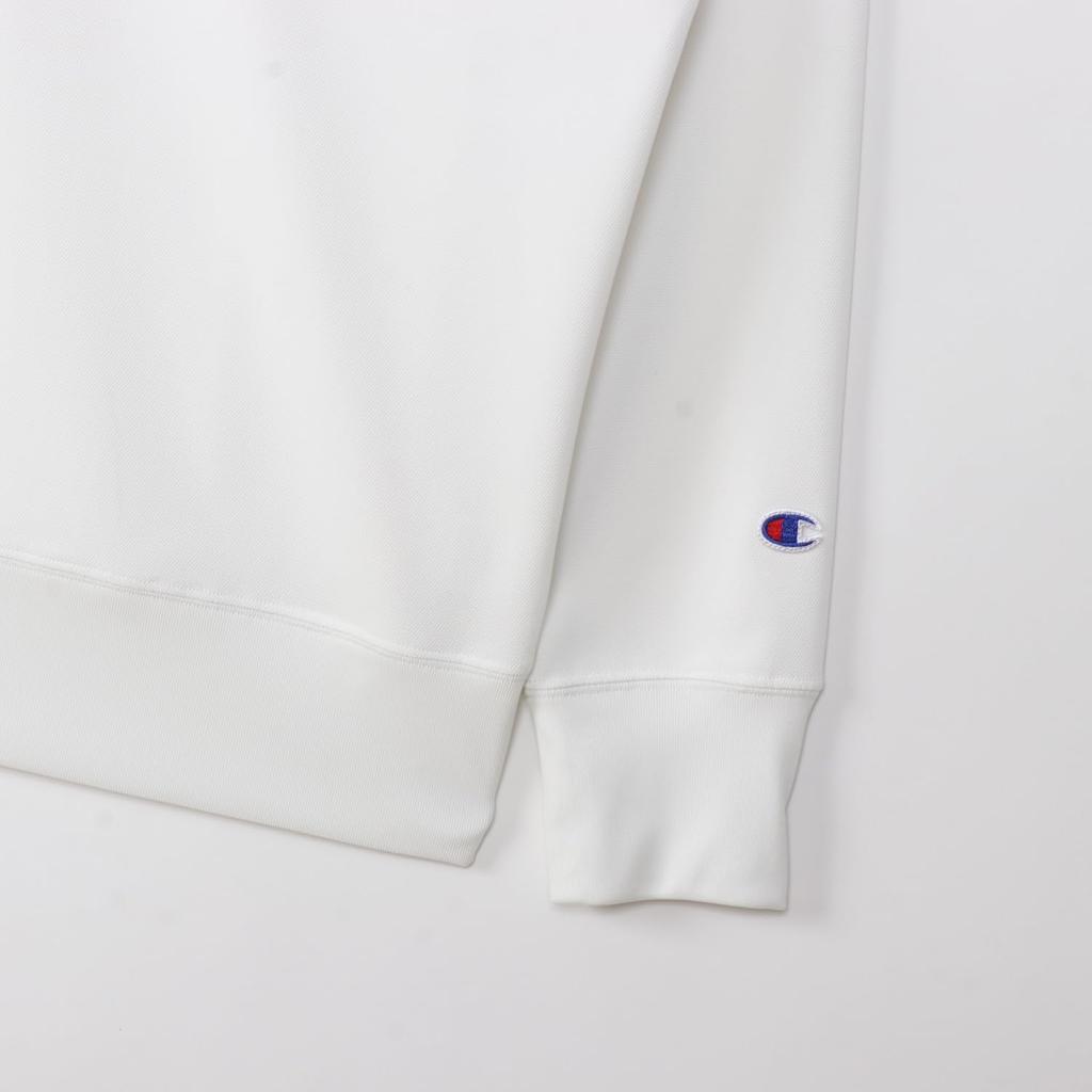 Champion Long Sleeve Quick UV Graphic Logo Long Sleeve Mock Neck Off White T-Shirt, Drying, Protection, Print, Shirt, Golf, C3-AG401, Men's,