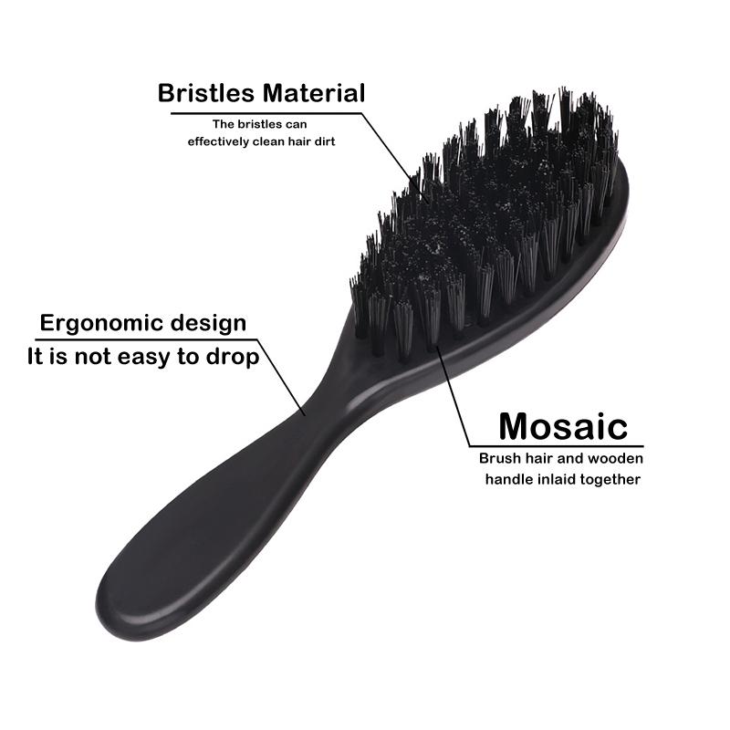 1 Stück Natürlicher Kamm Bürste Borsten Haar Bart Styling Werkzeuge Für Männer Pro Rasur Bartbürste Friseurbürste Stylist Schnurrbartbürsten