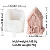 3D Christmas Tree House Candle Silicone Mold Candy Castle Candle Mold Christmas Snow Deer House Resin Gypsum Mold Christmas Gift